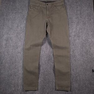Origin Taper Pants Mens 34x34 Dark Olive Green 5-Pocket Made in USA